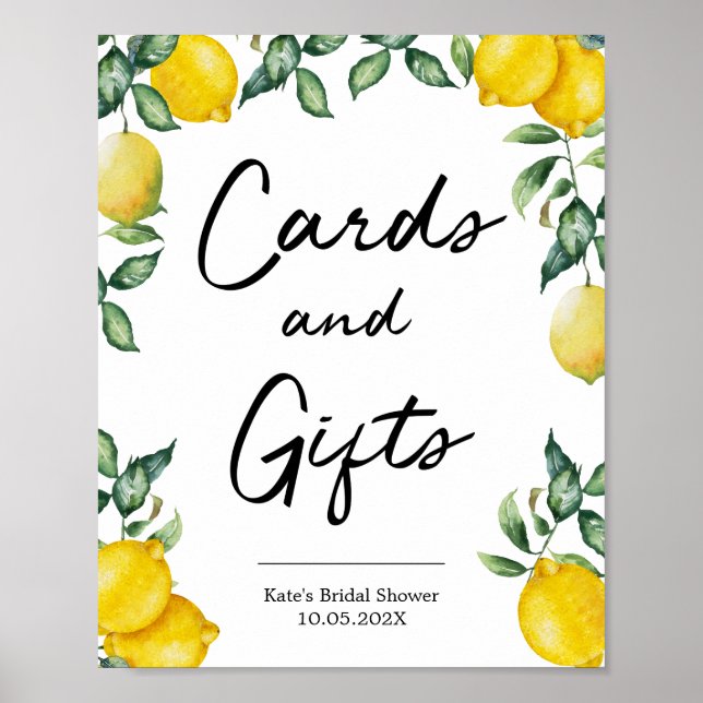Affiche de citrons de Cartes et Cadeaux (Devant)