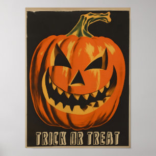 Affiche de citrouille d'Halloween Art d'Halloween