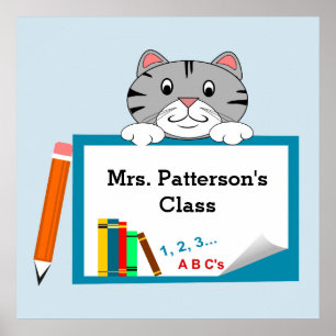 affiche de classe de chats kitty