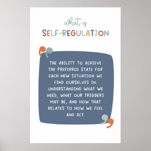 Affiche de classe de définition d'autorégulation
