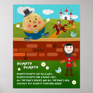Affiche de classe sur la comptine Humpty Dumpty