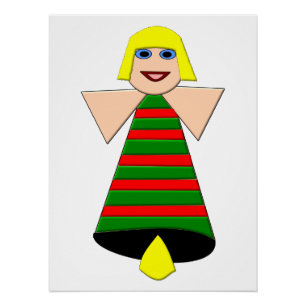 Affiche de cloche d'ange de Noël