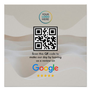Affiche de code QR de critique Google Enseigne d