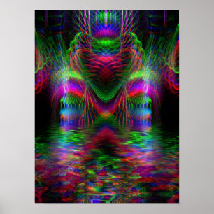 Affiche de cœur d'amour arc-en-ciel