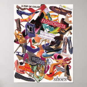 Affiche de collage de chaussures