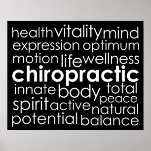 Affiche de collage de mot de chiropractie