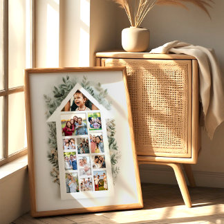 Affiche de collage de photos de famille personnali