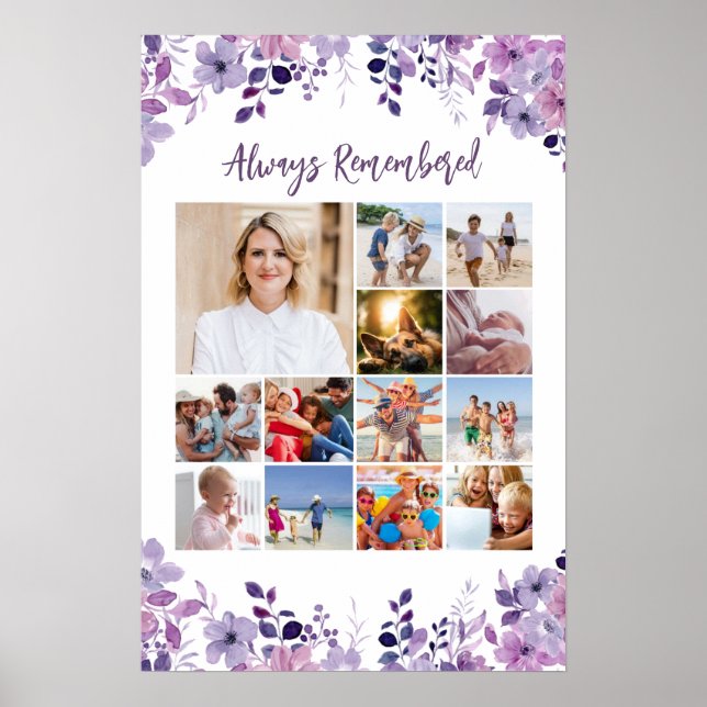Affiche de collage de photos de fleurs sauvages vi (Devant)