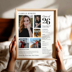 Affiche de collage de photos de la promotion 2026