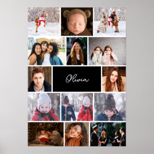 Affiche de collage de photos personnalisée avec no