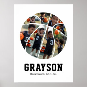Affiche de collage photo de basket-ball personnali