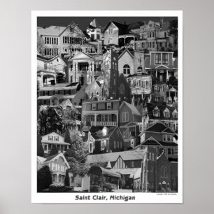 Affiche de collage, saint Clair Michigan