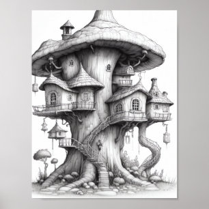 Affiche de coloriage du paysage relaxant