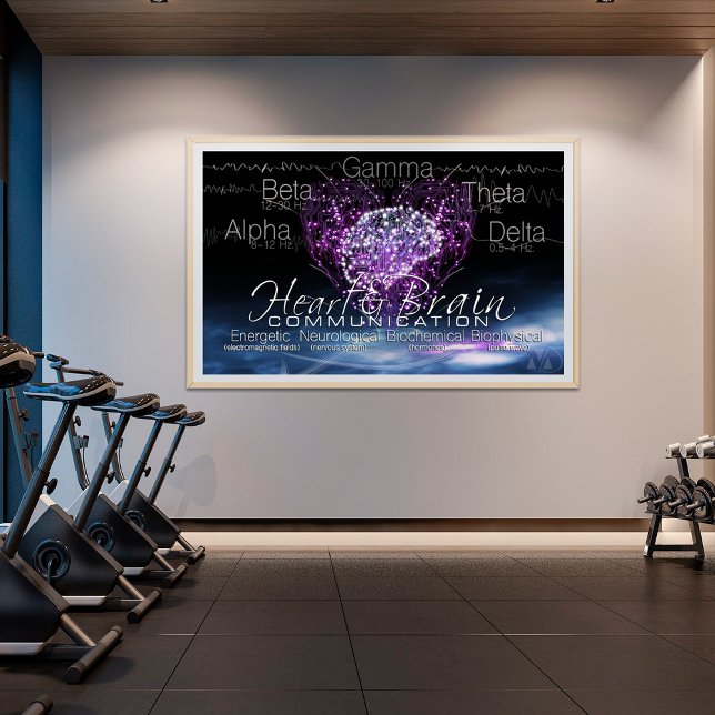 Affiche de communication du cerveau cardiaque (Wellness Center Abstract Heart Brain print)