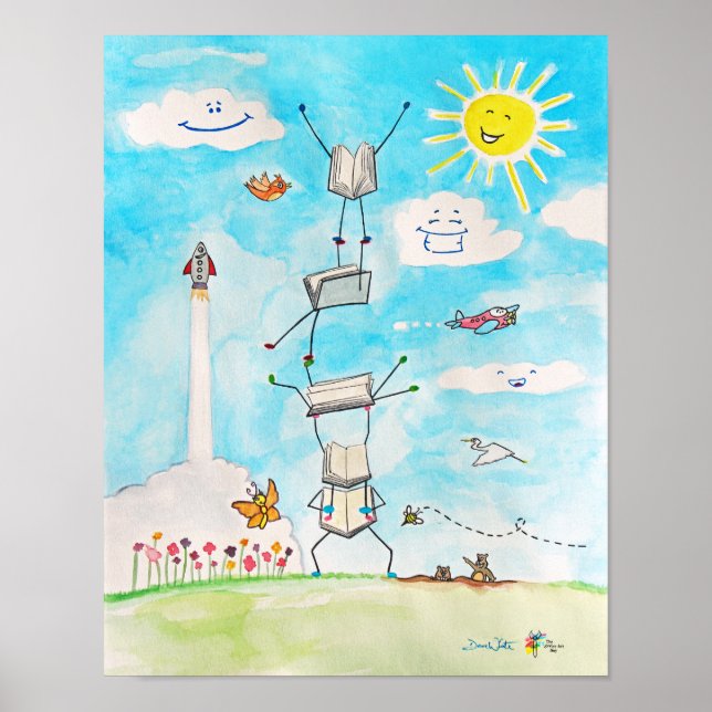 Affiche de comptabilité d'art Équilibrer les livre (Devant)