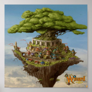Affiche de concept de ville du magicien Wizard101