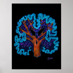 Affiche de conception de l'arbre cérébral
