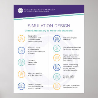 Affiche de conception de simulation