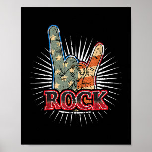 Affiche de concert de groupe de Rock Vintage USA 7