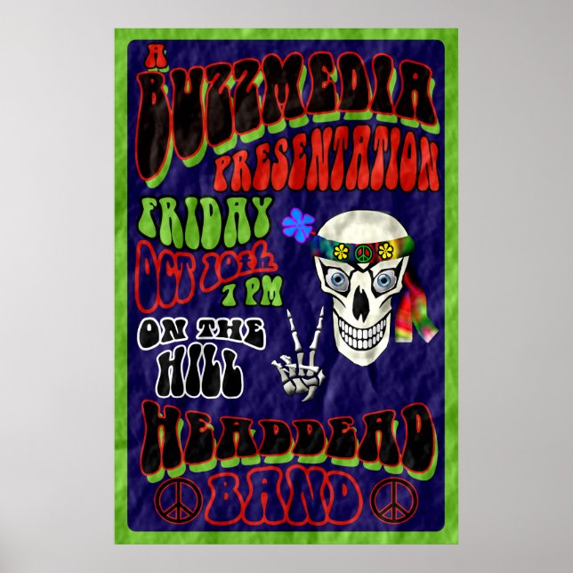 Affiche de concert de la bande morte (Devant)