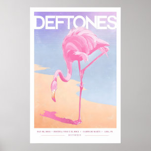 Affiche de concert Deftones Pink Flamingo Art Prin