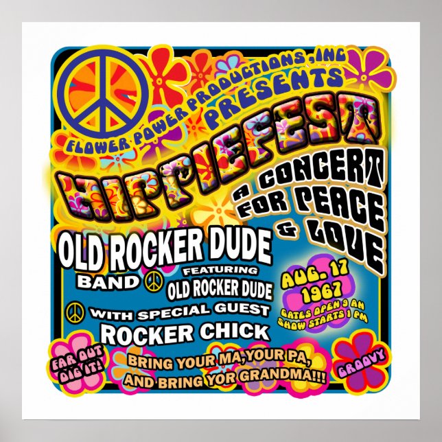 Affiche de concert Hippiefest (Devant)