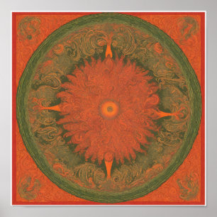 affiche de concert, rock psychédélique, paisley, r