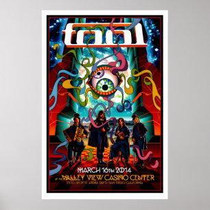 Affiche de concert Tool Gig Poster Matte. San Dieg