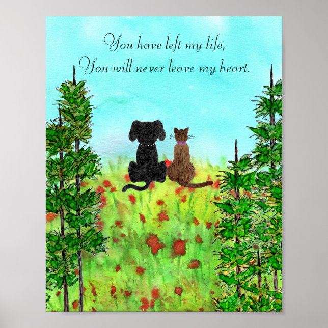 Affiche de condoléances pour la perte d'un animal  (Devant)