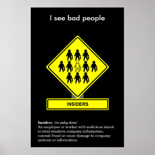 Affiche de conscience de sécurité d'initiés