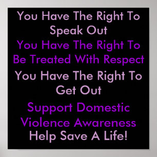 Affiche de conscience de violence familiale