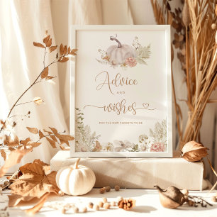 Affiche de conseils et vœux boho automne