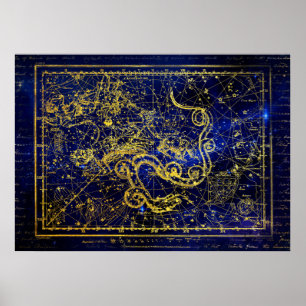 affiche de constellation de dragon