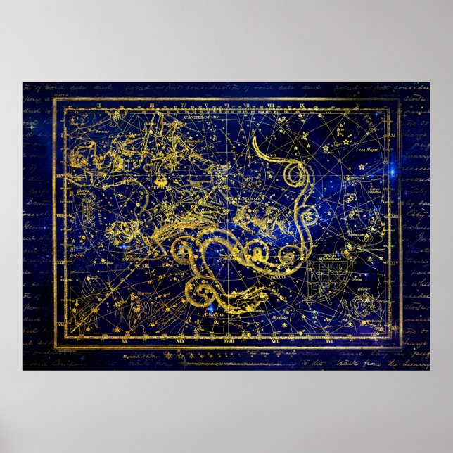 affiche de constellation de dragon (Devant)