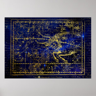 affiche de constellation de taurus
