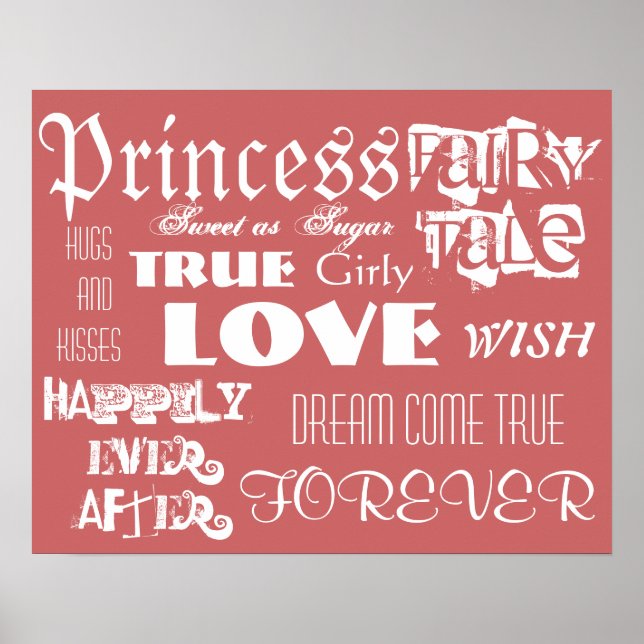 Affiche de conte de fées pour fille princesse (Devant)