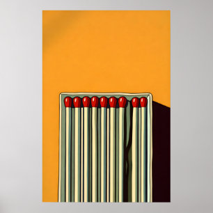 Affiche de correspondance abstraite, jaune moutard