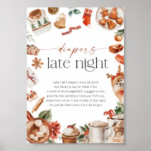 Affiche de Couches pour Bébé de Nuit pour Baby Sho