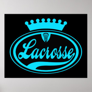 Affiche de couronne de lacrosse