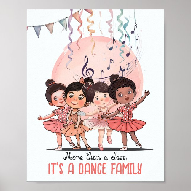 Affiche de cours de ballet – C'est une famille de  (Devant)