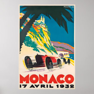 Affiche de course automobile Art Monaco Racing 193