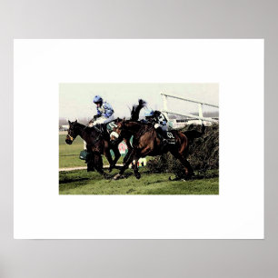 Affiche de course de chevaux imprimée