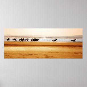 affiche de course de plage de ballybunion