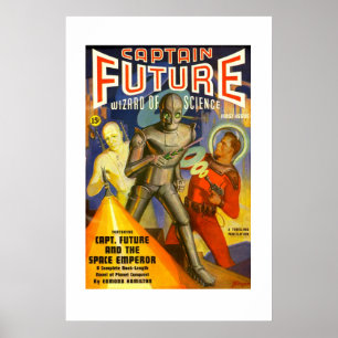 Affiche de couverture de pulpe de capitaine Future