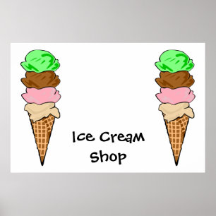 Affiche de CreamShop de glace