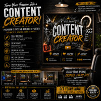 Affiche de créateur de contenu | Influenceur et St