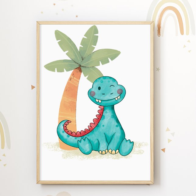 Affiche de crèche Dino Dinosaures pour chambre d'e (Créateur téléchargé)