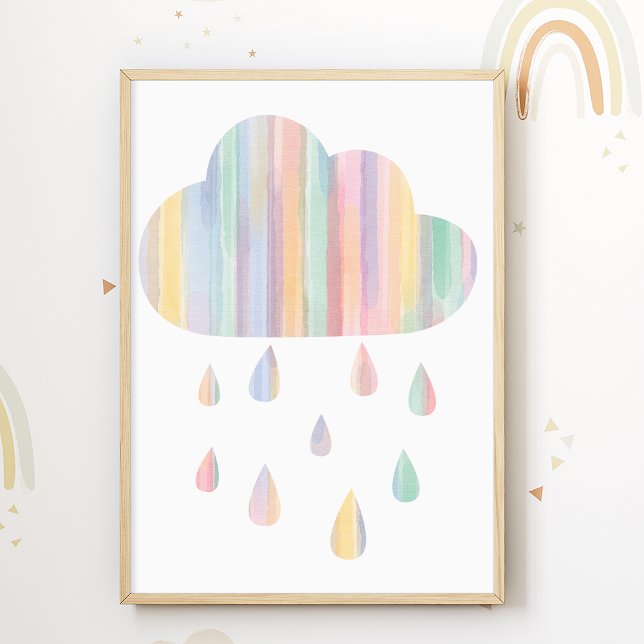 Affiche de crèche Nuage Pastel Enfants Chambre Imp (Créateur téléchargé)
