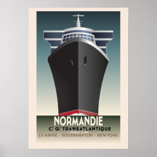 Affiche de croisière inspirée Art déco