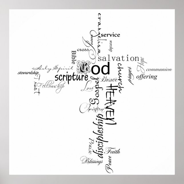 Affiche de croix chrétienne (Devant)